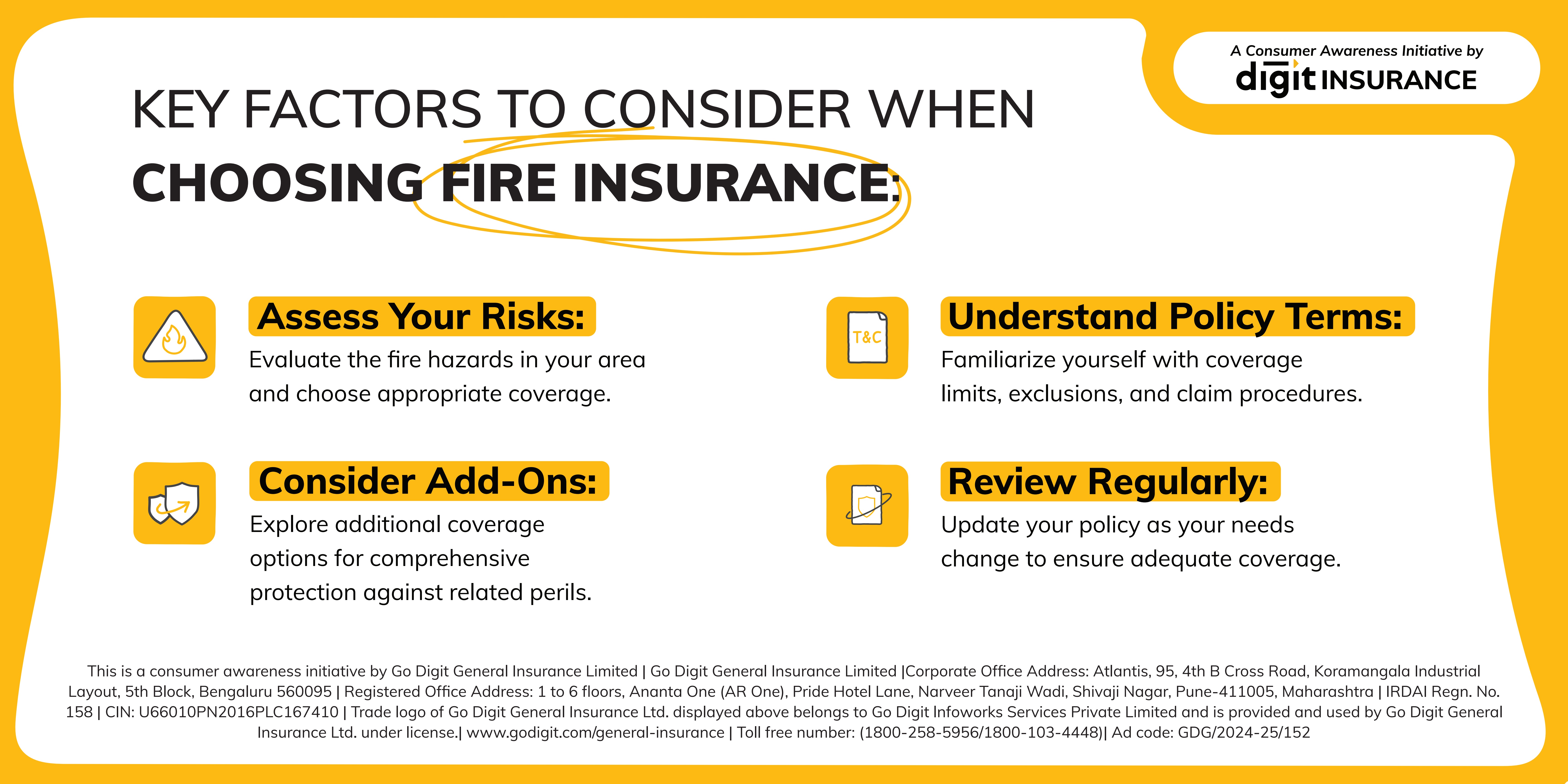 KEY FACTORS TO CONSIDER WHEN CHOOSING FIRE INSURANCE: